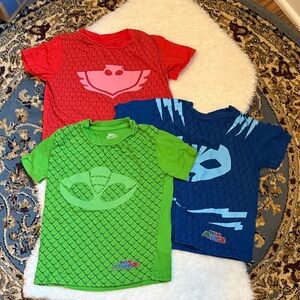 PJ Masks Kids Short Sleeve Tees - Red, Green, and Blue 5t